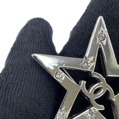 CHANEL Brooch Star Rhinestone Metal Rhinestone