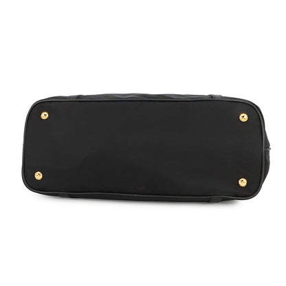 PRADA Saffiano Leather Tessuto 2-Way Shoulder Bag BlackBR4253 Nylon Leather