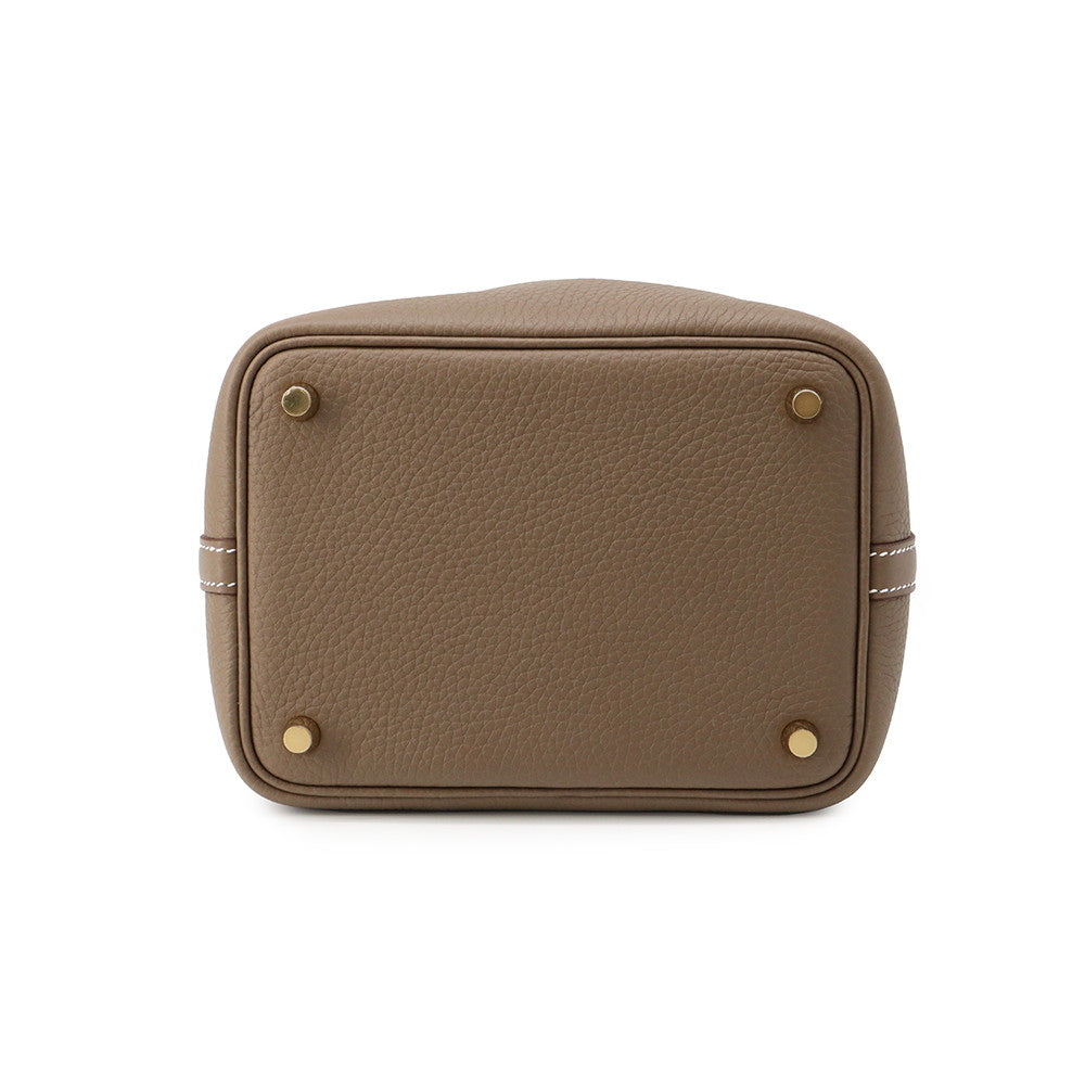 HERMES Picotin Lock Etoupe Taurillon Clemence Size PM