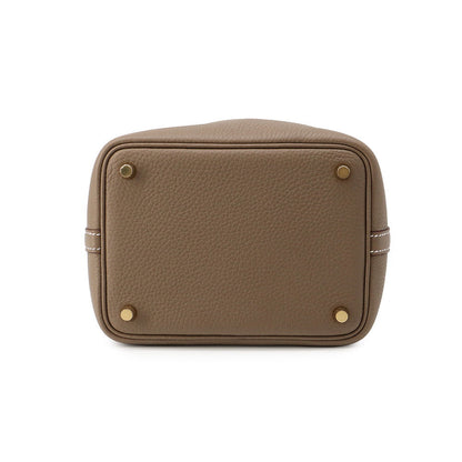 HERMES Picotin Lock Etoupe Taurillon Clemence Size PM