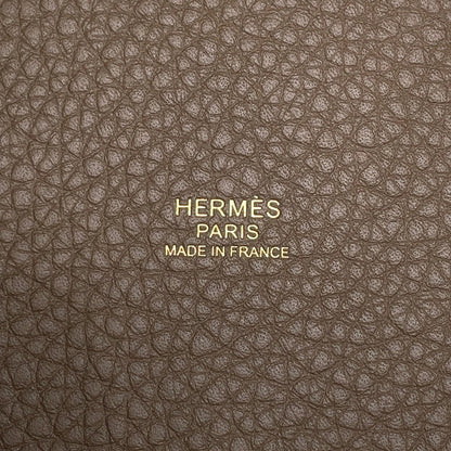 HERMES Picotin Lock Etoupe Taurillon Clemence Size PM