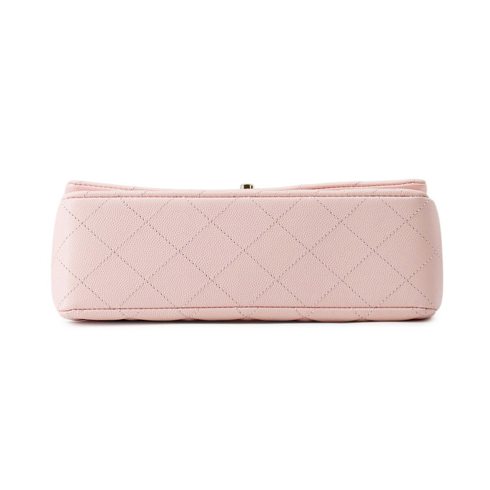 CHANEL Matelasse Top Handle Shoulder Bag PinkAS5554 Caviar Leather Size 23