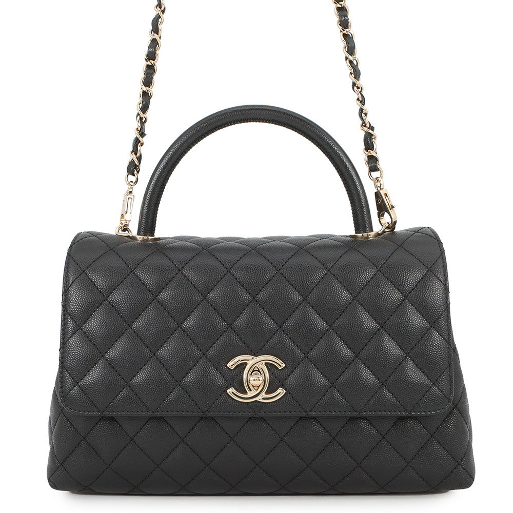 CHANEL Coco handle BlackA92991 Caviar Leather Size 29