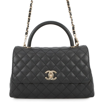 CHANEL Coco handle BlackA92991 Caviar Leather Size 29