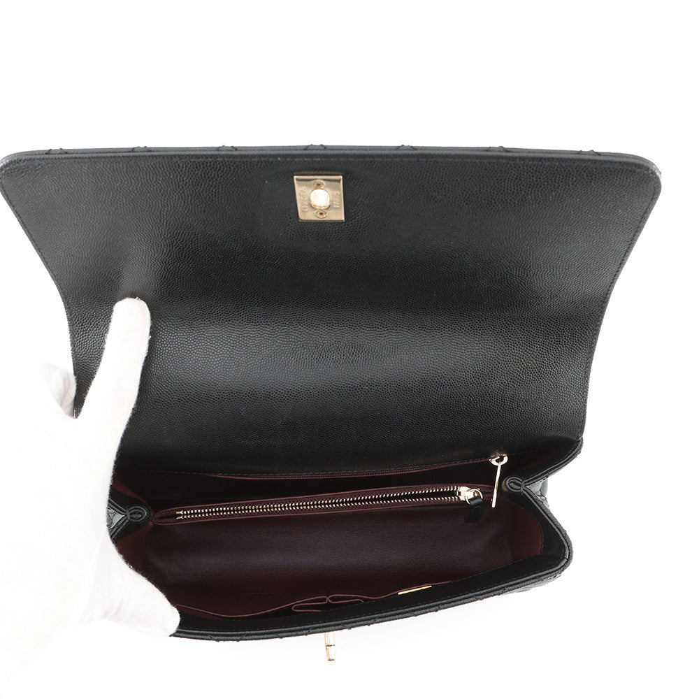 CHANEL Coco handle BlackA92991 Caviar Leather Size 29