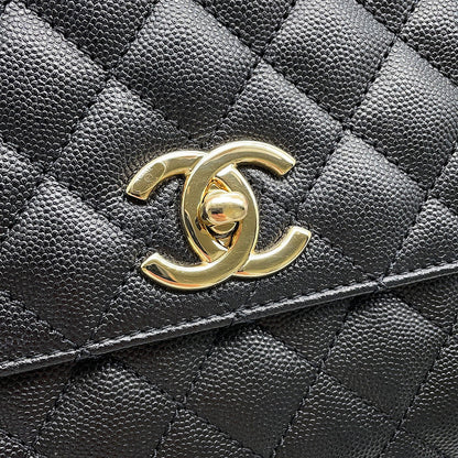 CHANEL Coco handle BlackA92991 Caviar Leather Size 29