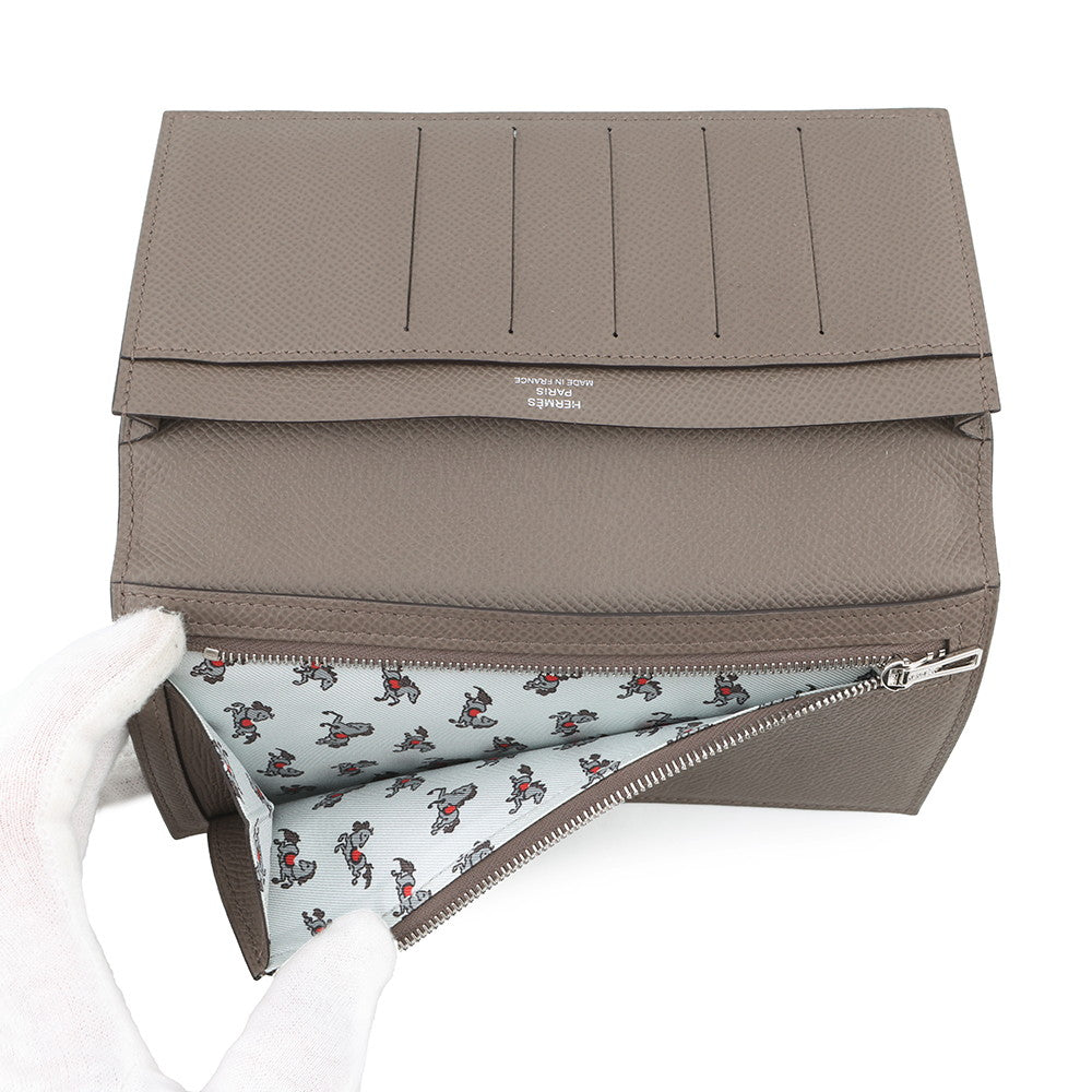 HERMES Citizen Twill Long Etain Epsom