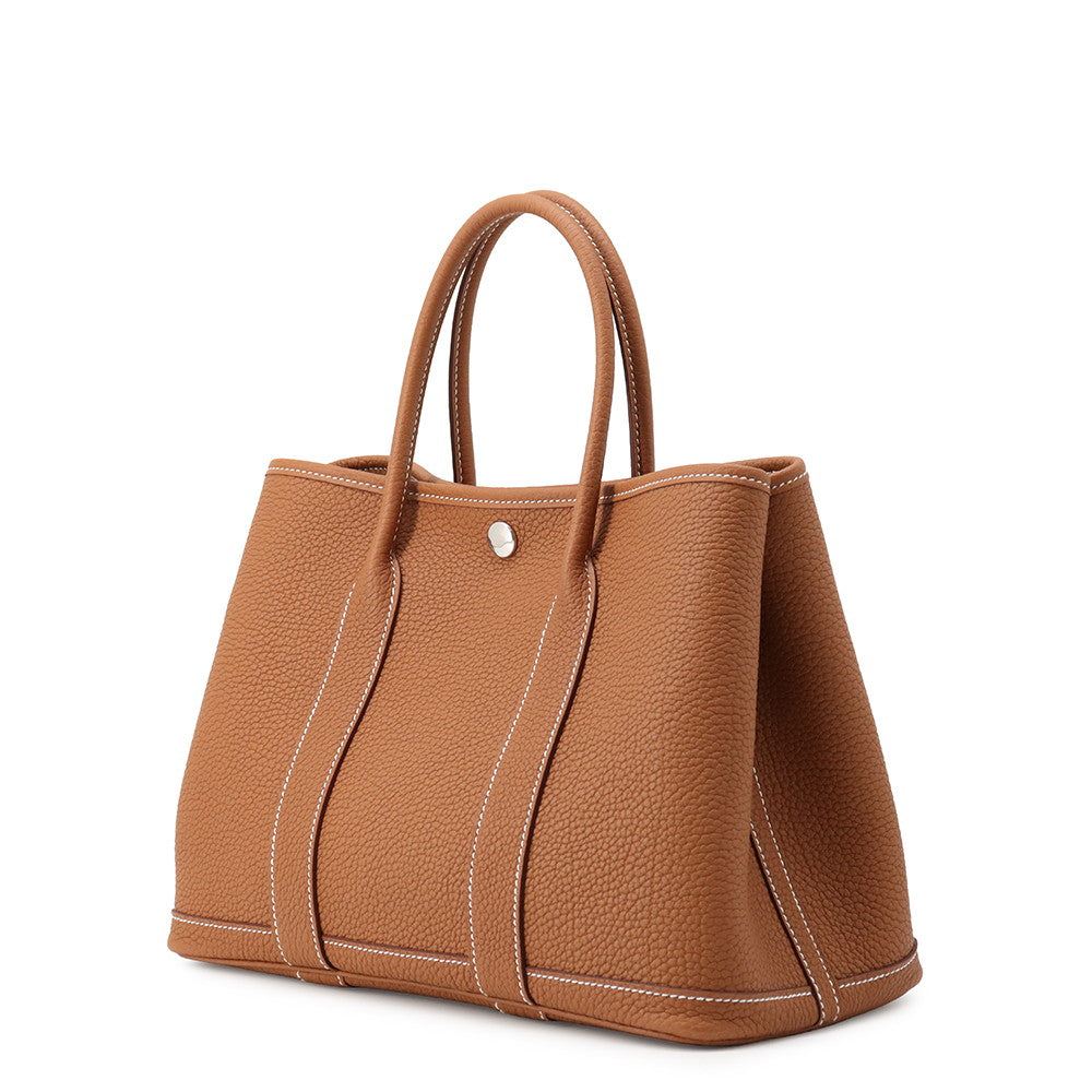 HERMES Garden Party Gold Negonda Leather Size TPM