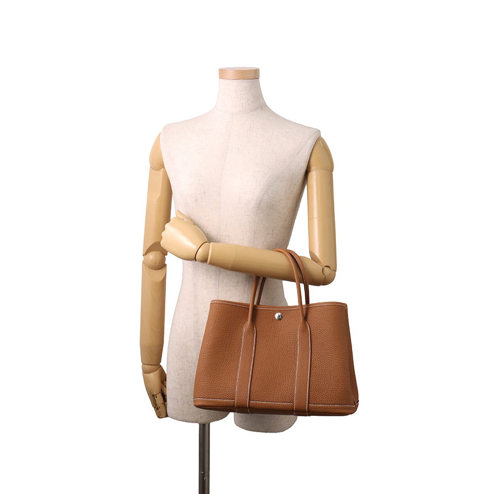 HERMES Garden Party Gold Negonda Leather Size TPM
