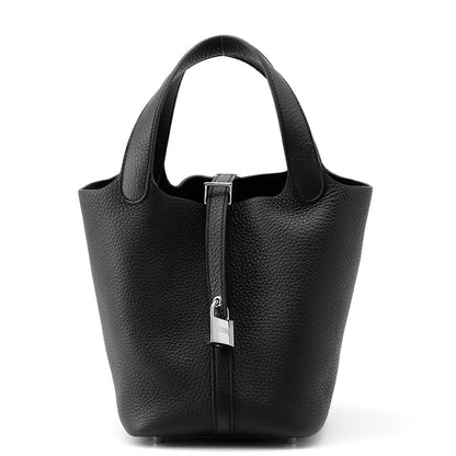 HERMES Picotin Lock Black Taurillon Clemence Size PM