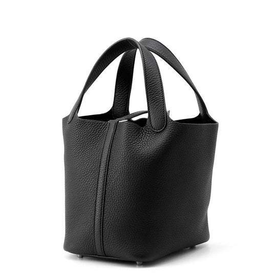 HERMES Picotin Lock Black Taurillon Clemence Size PM
