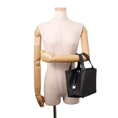 HERMES Picotin Lock Black Taurillon Clemence Size PM