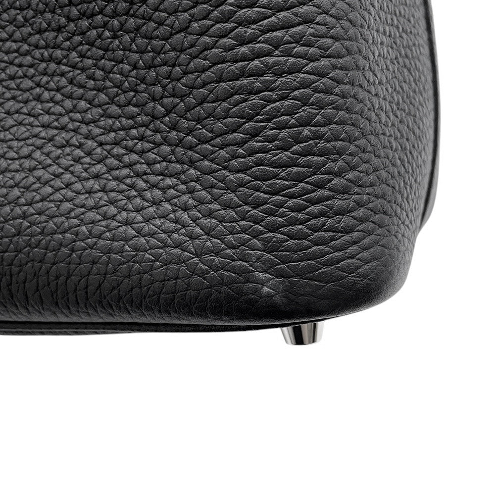 HERMES Picotin Lock Black Taurillon Clemence Size PM