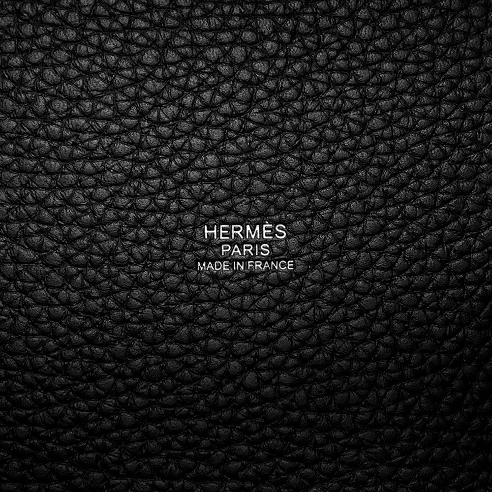 HERMES Picotin Lock Black Taurillon Clemence Size PM
