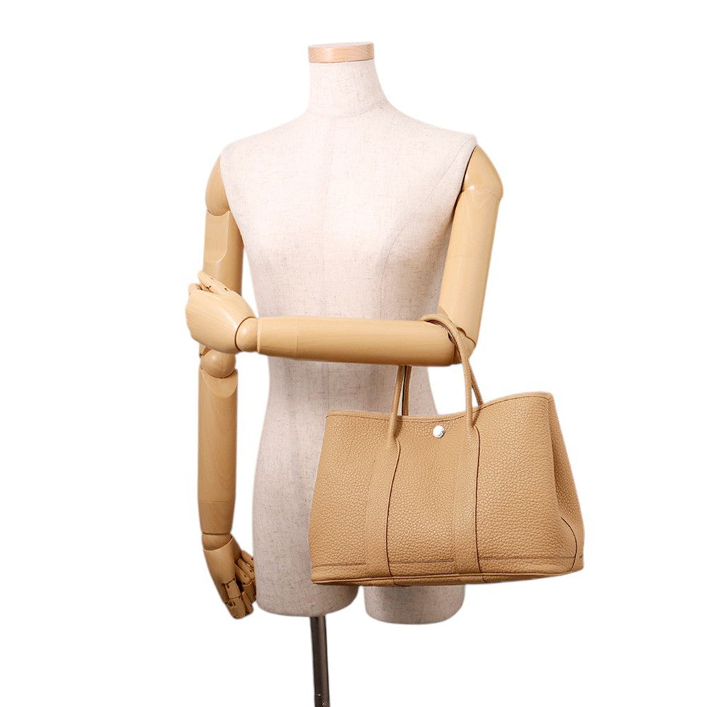 HERMES Garden Party Biscuit Negonda Leather Size TPM