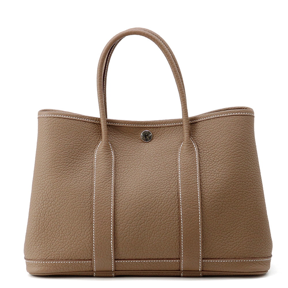HERMES Garden Party Etoupe Negonda Leather Size TPM