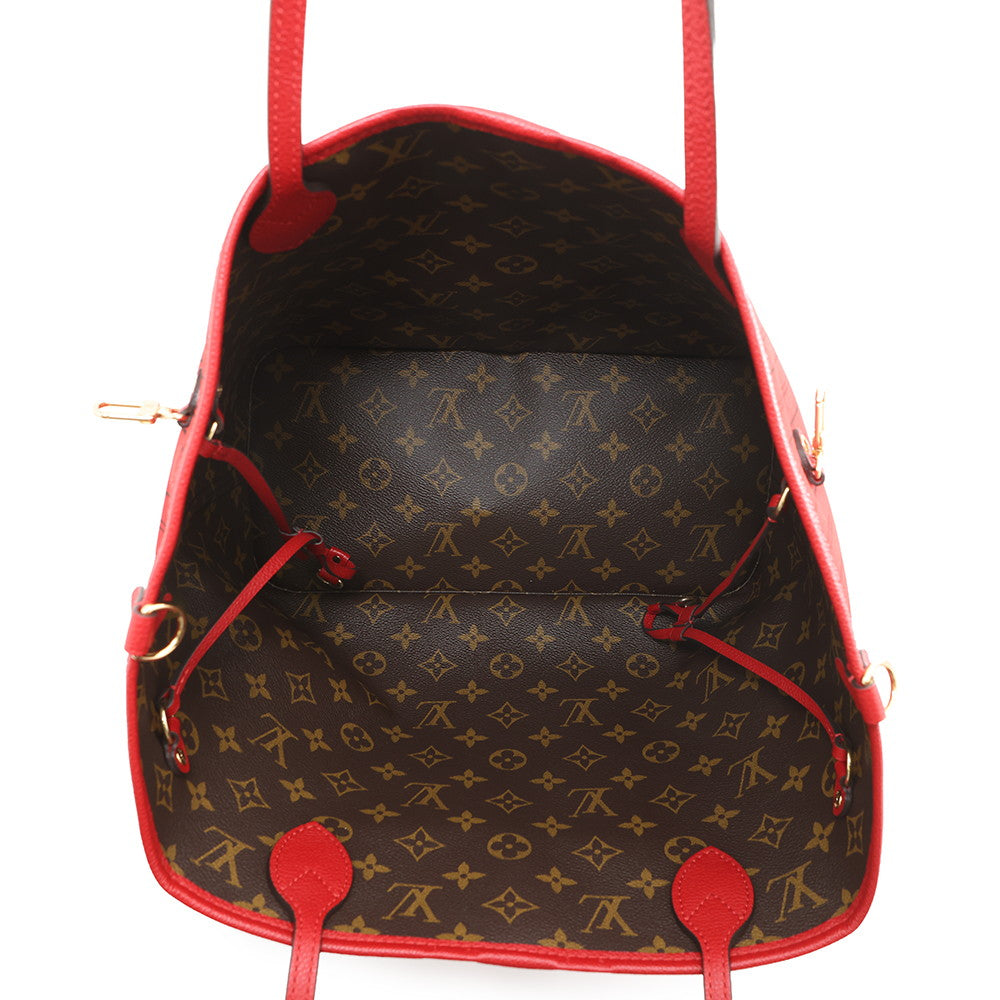 LOUIS VUITTON Neverfull・Inside Out Sari RedM12708 Monogram Size MM