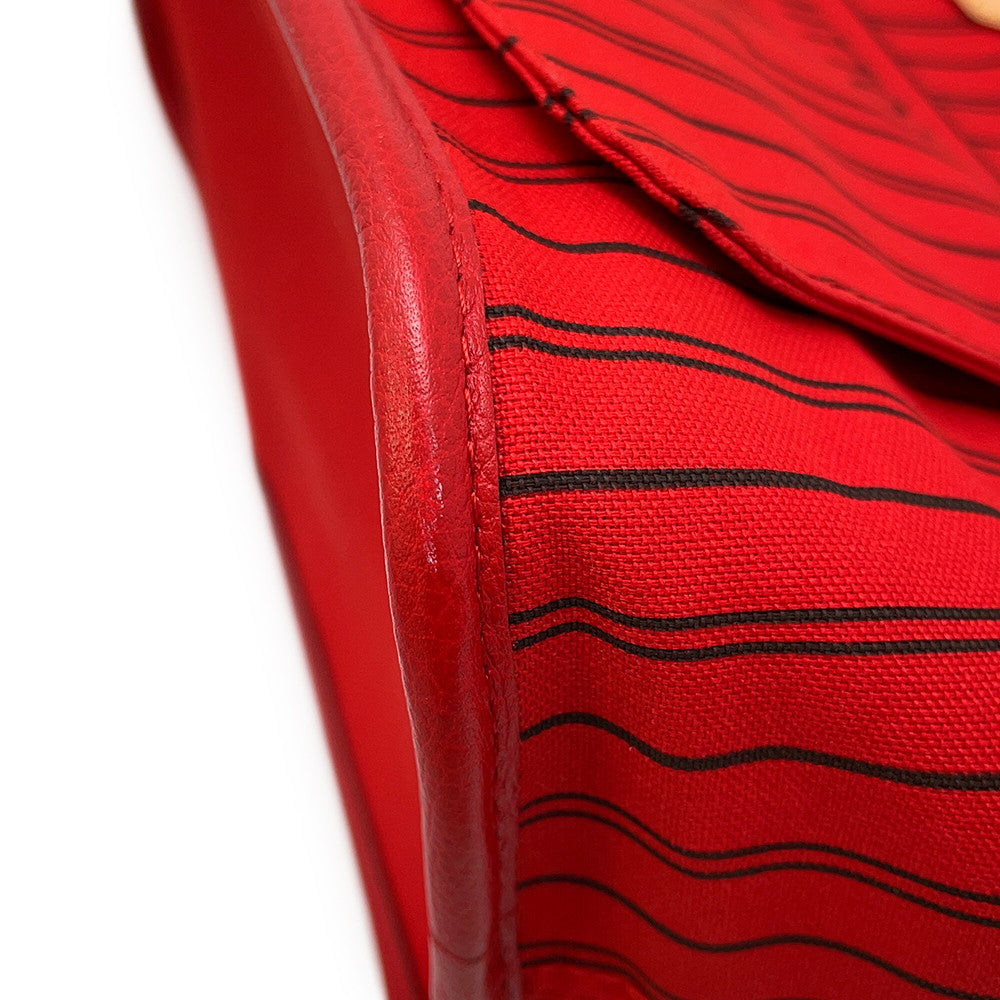 LOUIS VUITTON Neverfull・Inside Out Sari RedM12708 Monogram Size MM