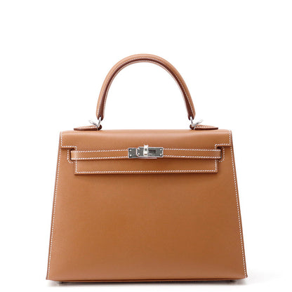 HERMES Kelly Sellier Gold Veau Madame Size 25