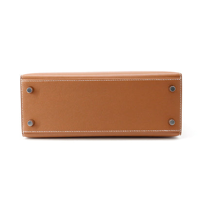 HERMES Kelly Sellier Gold Veau Madame Size 25