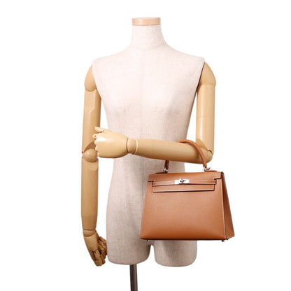 HERMES Kelly Sellier Gold Veau Madame Size 25