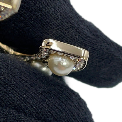 CHANEL CC Logo BroochAB4879-B04130-N8975 Gold Plated Rhinestone Faux Pearl