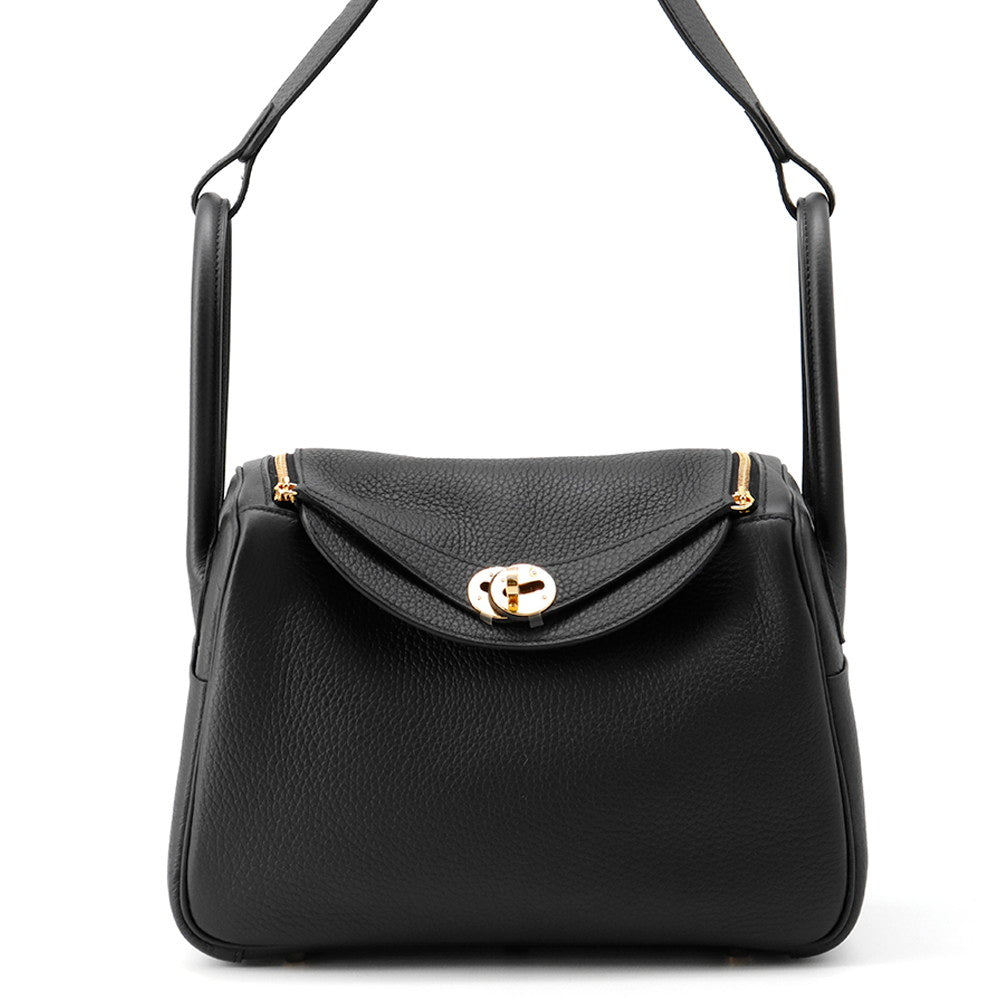 HERMES Lindy Black Taurillon Clemence Size 26