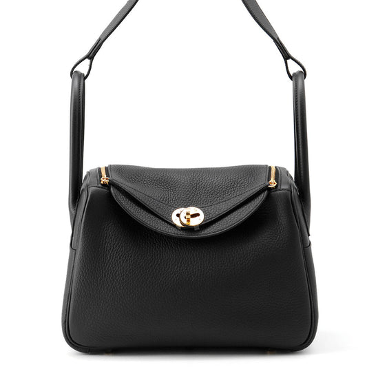 HERMES Lindy Black Taurillon Clemence Size 26