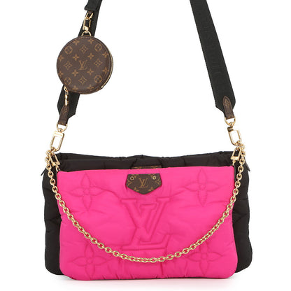 LOUIS VUITTON Maxi Multi-Pochette Accessoires Noir/FuchsiaM58980 Recycled Nylon Monogram