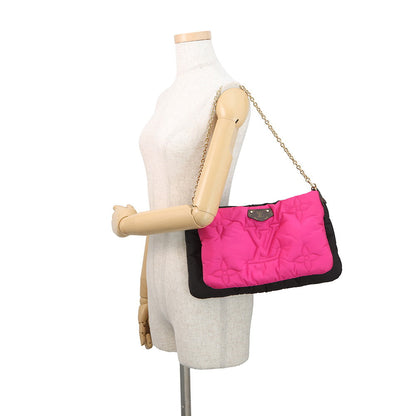 LOUIS VUITTON Maxi Multi-Pochette Accessoires Noir/FuchsiaM58980 Recycled Nylon Monogram