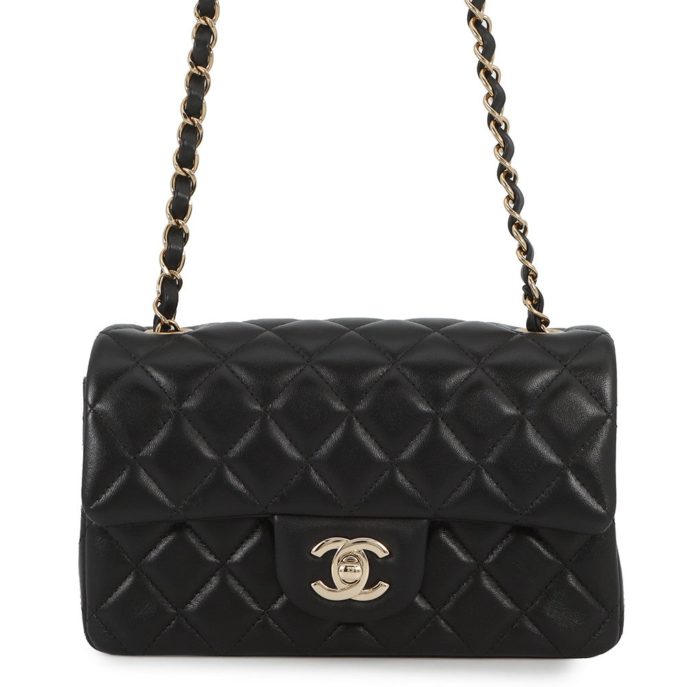 CHANEL Mini Matelasse ChainShoulder Bag BlackA69900 Y04059 94305 Lambskin Size 20