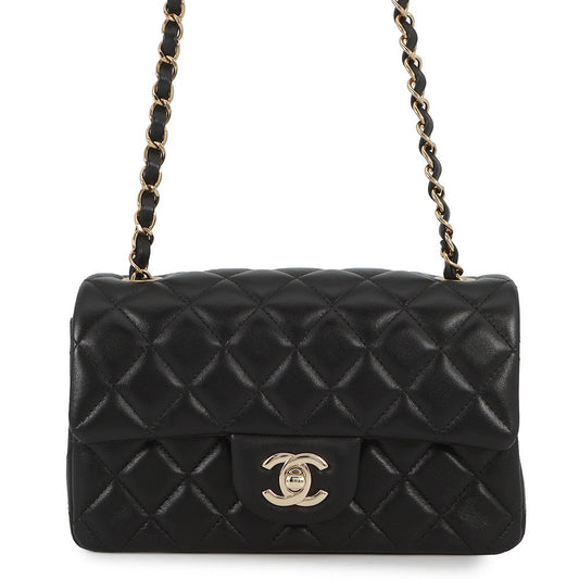 CHANEL Mini Matelasse ChainShoulder Bag BlackA69900 Y04059 94305 Lambskin Size 20