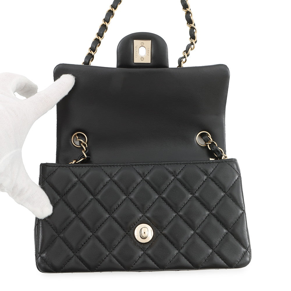 CHANEL Mini Matelasse ChainShoulder Bag BlackA69900 Y04059 94305 Lambskin Size 20