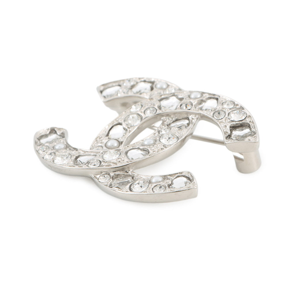 CHANEL CC Logo BroochABF230-B19947-NAFRM Metal Rhinestone Faux Pearl