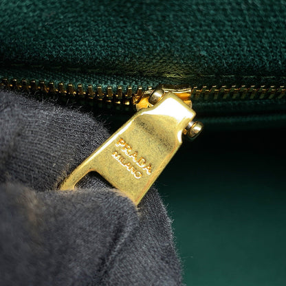 PRADA Canapa 2WAY Tote Bag GreenBN2642 Canvas