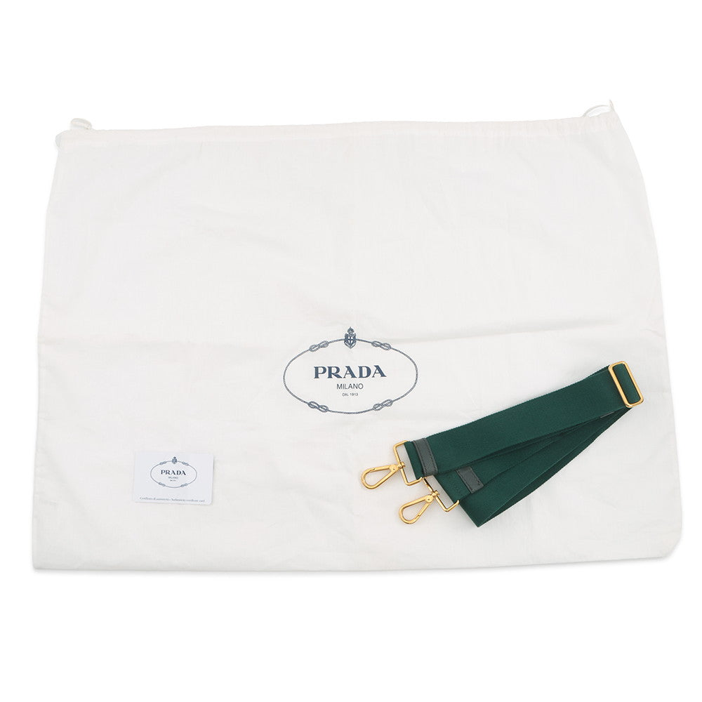 PRADA Canapa 2WAY Tote Bag GreenBN2642 Canvas