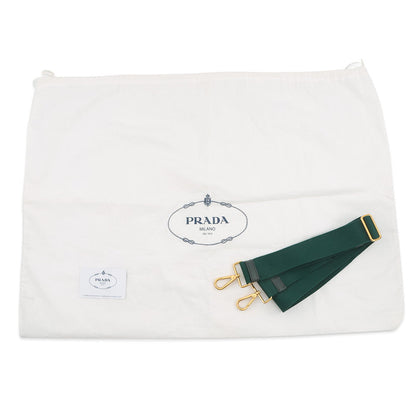 PRADA Canapa 2WAY Tote Bag GreenBN2642 Canvas