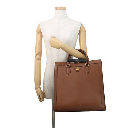 GUCCI Diana Bamboo Tote Bag Brown703218 Leather Size Large