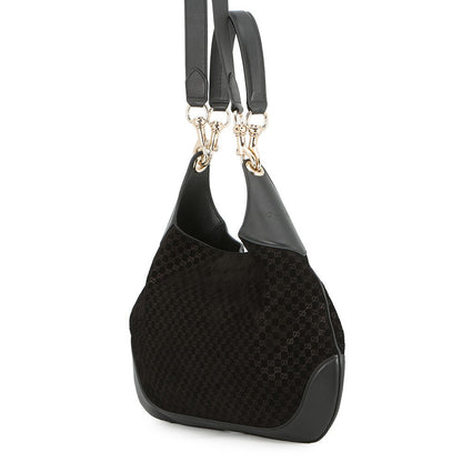 GUCCI GUCCI B Shoulder Bag Black834981 Micro GG Suede Leather Size Small