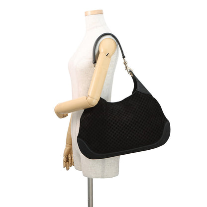GUCCI GUCCI B Shoulder Bag Black834981 Micro GG Suede Leather Size Small