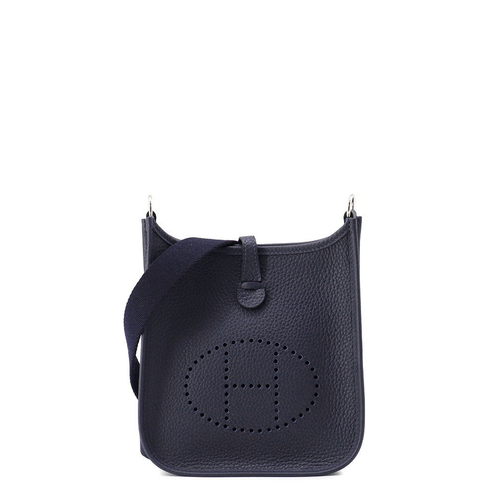 HERMES Evelyne Long Blue Nuit Taurillon Clemence Size TPM