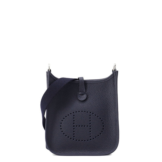 HERMES Evelyne Long Blue Nuit Taurillon Clemence Size TPM