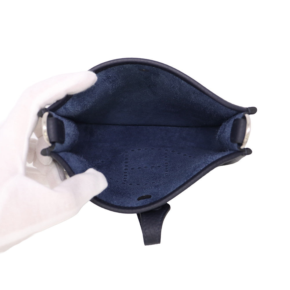 HERMES Evelyne Long Blue Nuit Taurillon Clemence Size TPM