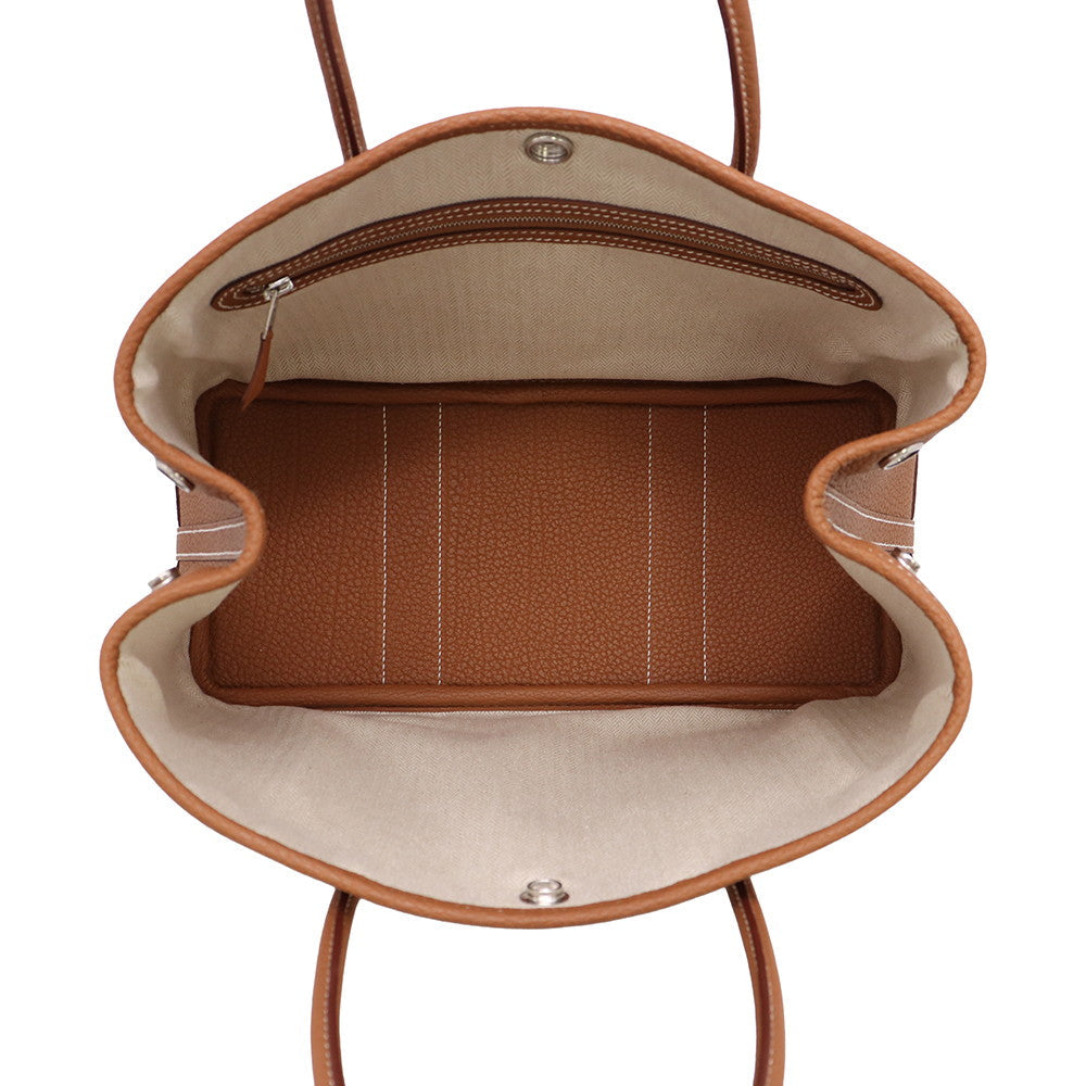 HERMES Garden Party Gold Negonda Leather Size TPM
