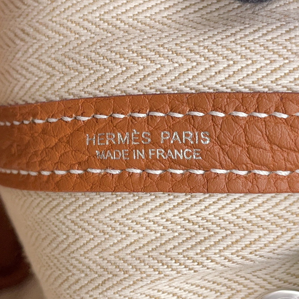 HERMES Garden Party Gold Negonda Leather Size TPM