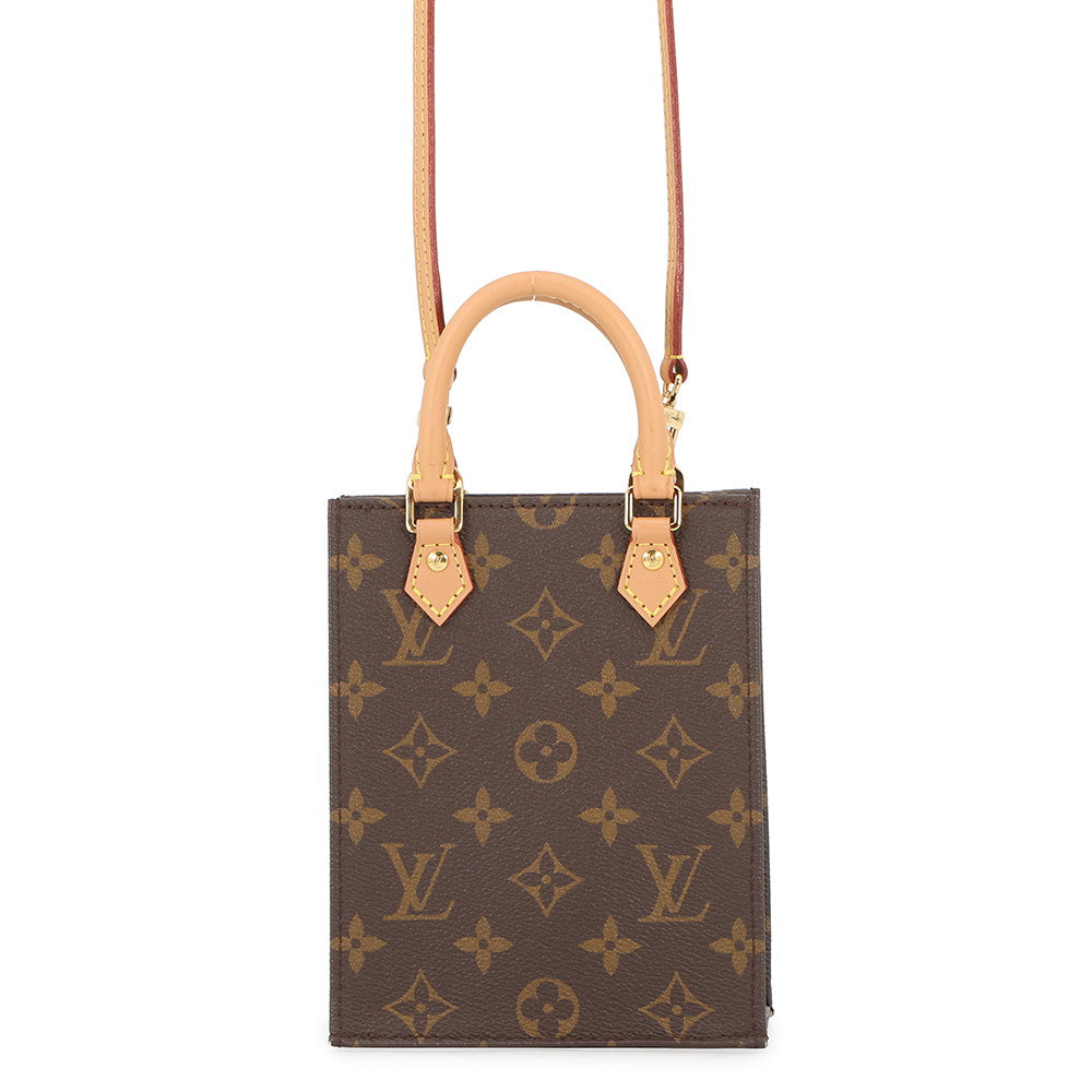 LOUIS VUITTON Petit Sac Plat BrownM69442 Monogram
