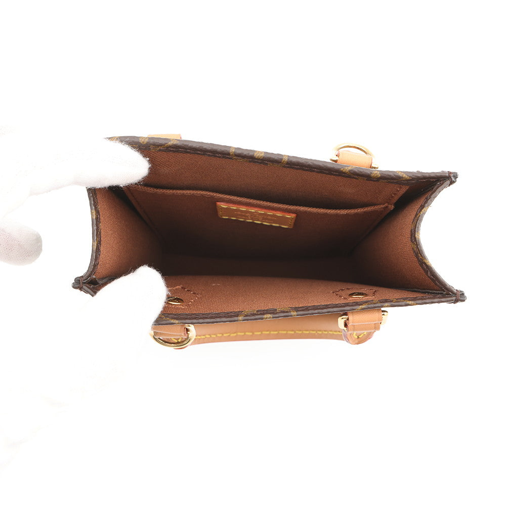 LOUIS VUITTON Petit Sac Plat BrownM69442 Monogram