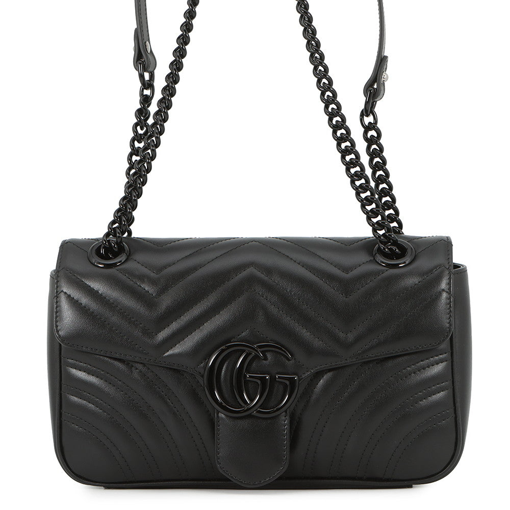 GUCCI GG Marmont Shoulder Bag Black443497 Leather Size Medium