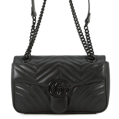 GUCCI GG Marmont Shoulder Bag Black443497 Leather Size Medium