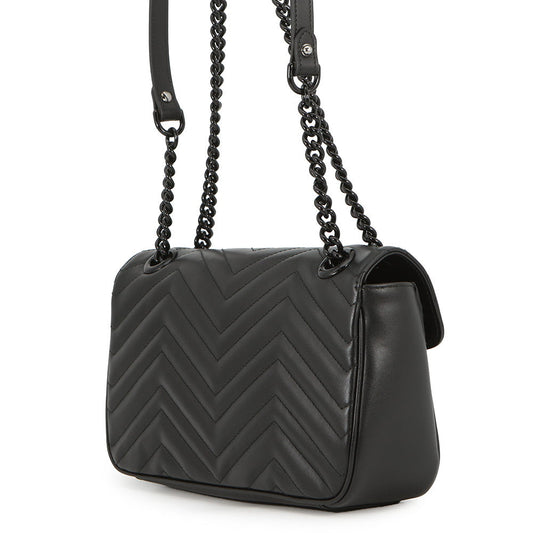 GUCCI GG Marmont Shoulder Bag Black443497 Leather Size Medium